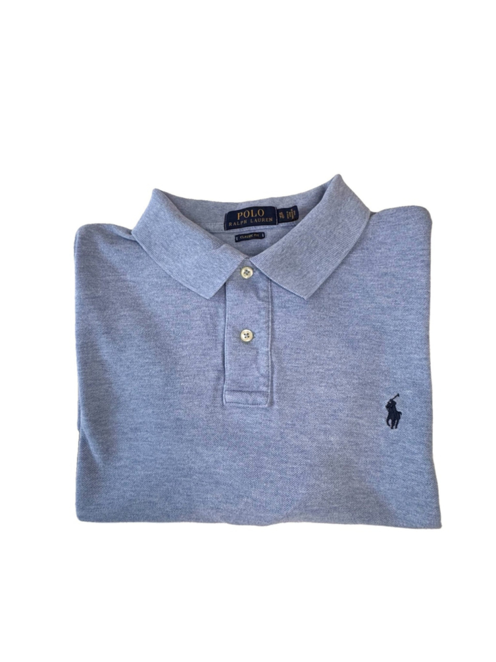 Polo Ralph Lauren Classic Fit Shirt Size:XL Blue 100% cotton Knit Men Pony Logo